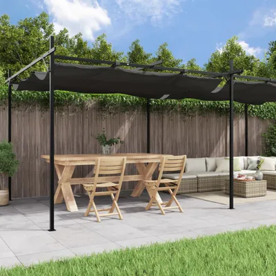 Produktbild von Cloris Designermöbel Pergola mit Schiebedach Anthrazit 589x292x230 cm 2024 Neu