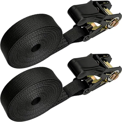 Produktbild von Ratschenzurrgurt 2er Set 8m, Spanngurt mit Ratsche 25mm, Schwerlast Zurrband bis 800kg, für Auto, Anhänger, Motorrad & Transport
