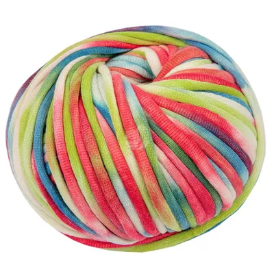 Produktbild von Lana Grossa GELATO 100 g weiches Baumwoll-Schlauchbändchen mit buntem Sprenkeldruck 80 m, Farbe:004 - Ecru/Zartrosa/Gelb