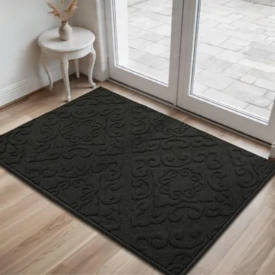 Productafbeelding van Binnenmat 90 x 150 cm, zwart, rechthoekige vuilvanger