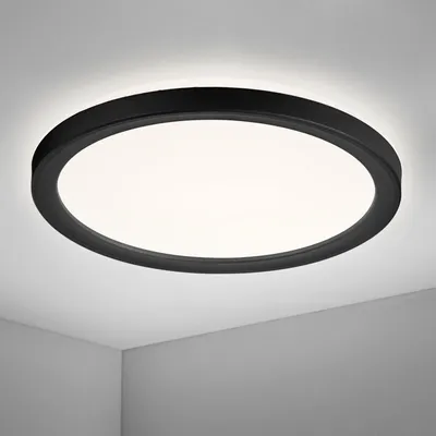 Produktbild von Navaris LED Deckenleuchte mit zusätzlicher Hintergrundbeleuchtung - 12 Watt - 19 x 2,8cm - 4000K - LED Deckenlampe Panel ultra flach rund