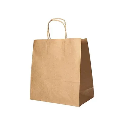 Immagine prodotto di 300 sacchetti Papstar, carta 27 cm x 32 cm x 17 cm marrone con manico ritorto 88847