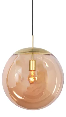 Image de Steinhauer - suspension - Bollique - ambre laiton - verre métal - Ø 40cm - E27 - 4186ME