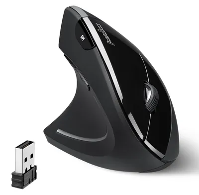Obrázok produktu pre PERIMICE-713 Ergonomická myš pre ľavákov, vertikálny dizajn, 2400 MHz, 800/1200/1600 DPI, bezdrôtová