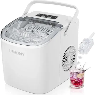 Immagine prodotto di Macchina per il ghiaccio - IM016 da tavolo - 9 cubetti in 6 minuti - 12 kg/24 ore - Autopulizia - Portatile - Spina UE