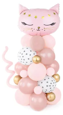 Produktbild von Luftballon-Set Katze Rosa 140 x 83 cm 62-teiliges Kit -