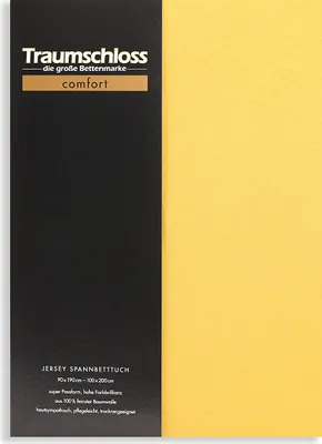 Produktbild von Traumschloss Comfort Jersey Spannbettlaken 90-100 x 200 cm gold 100% Baumwolle