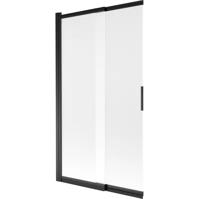 Zdjęcie produktu dla Mexen Fox parawan nawannowy 2-skrzydłowy przesuwny 100 x 150 cm, szron, czarny - 891-100-002-70-30