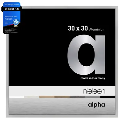 Produktbild von nielsen Aluminium Bilderrahmen Alpha, 30x30 cm, Silber Matt