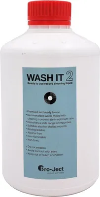 Zdjęcie produktu dla Pro-Ject Wash it 2, Płyn do czyszczenia urządzeń, Winyle, 1000 ml, Wielobarwny, 20 - 40 °C, 10 - 25 °C