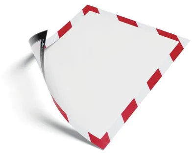 Magnetischer Info-Rahmen A4, 5 Stück, rot/weiß
