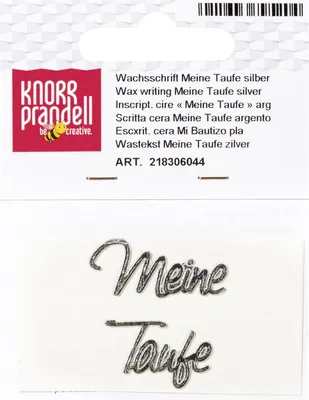 Produktbild von Knorr Prandell|Baier und Schneider Wachsschrift Meine Taufe silber silber