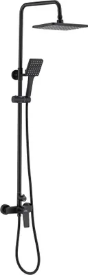 Produktbild von Messing Brausegarnitur Duschset Regendusche Kopfbrause Handbrause Duschstange Duscharmatur Duschsystem Schwarz