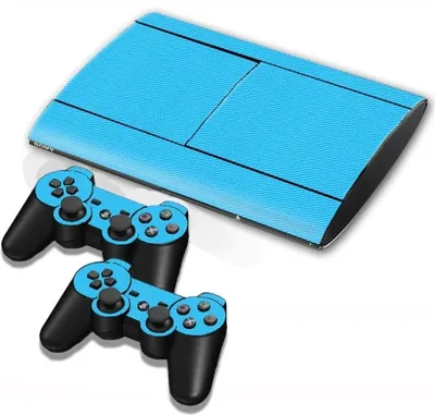 Immagine prodotto di Adesivo decalcomania in fibra di carbonio per console di gioco PS3 (blu)