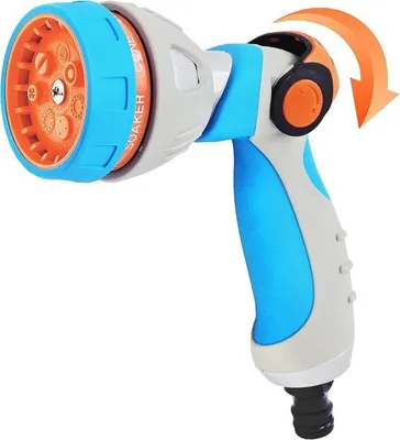 Produktbild von Famanu Metallspritze mit 7 Düsen - Ergonomische Multifunktionale Handspitze für die Gartenpflege