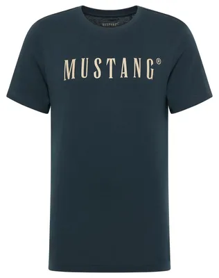 Produktbild von Mustang Übergrößen Print T-Shirt dunkelblau Austin