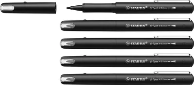 Produktbild von Premium-Filzschreiber - STABILO dr!ver - 5er Pack - schwarz