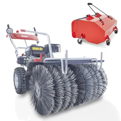 Produktbild von Kehrmaschine Benzin HECHT 8616 | 62 cm Arbeitsbreite | 6,5 PS | mit Elektrostart | Auffangbox | bis 5,2 km/h