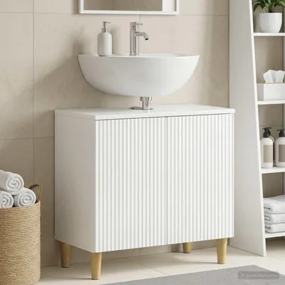 Productafbeelding van Maison Exclusive - Wastafelmeubel ARNHEM, hoogglanz wit, 59,5 x 31,5 x 59 cm