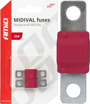 Produktbild von MIDIVAL Kfz Sicherungen 50A 2er Pack – MTA 40mm Amio 03475