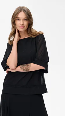 Immagine prodotto di Camicetta da donna nera marca Pola, taglia 44/46
