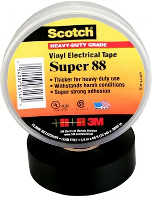 Obrázek produktu pro PVC elektroizolační páska 19mm x 20m černá ScotchSuper88 19x20