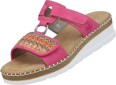 Produktbild von Rieker V1247-31 - Rieker Pantoletten Pink  Rieker Farbe: pink-multi, Größe: 36,