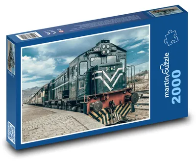 Zdjęcie produktu dla Puzzle 2000 Historyczny pociąg w Pakistanie - martinpuzzle