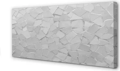 Produktbild von Leinwandbild 100x50 Wandkunst grau Polygone