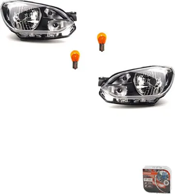 Productafbeelding van Koplampen + Osram Night Breaker Laser, geschikt voor VW Up! (12/11-06/16), set. Onderdeelnummers: LR 1S1941015L, 1S1941015J, 1S1941015N, 1S1941016L, 1S1941016J, 1S194101