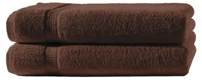 Produktbild von 2 Duschtücher braun 70x140 cm Set Baumwolle Frottee Duschtuch Frottiertuch groß
