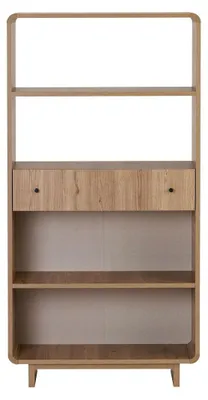 Immagine prodotto di Calicosy - Libreria con 1 cassetto, 4 vani aperti con bordi arrotondati H154 cm - CELENA