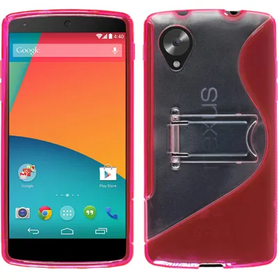 Produktbild von PhoneNatic Case kompatibel mit Google Nexus 5 - pink Silikon Hülle  + 2 Schutzfolien