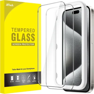 Produktbild von JETech Schutzfolie für iPhone 15 Pro 6,1 Zoll 2er Pack