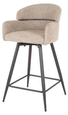 Immagine prodotto di Sgabello da bar FURNLUX Curva Beige e Nero 50 cm / Colore principale: beige / Dimensioni: 50 x 95 x 54 cm
