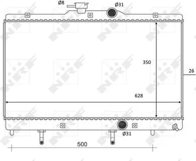 Obrázok produktu pre Chladič, chladenie motora NRF 59078