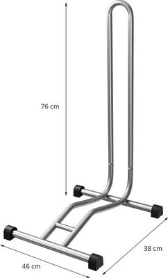 Produktbild von 2x WELLGRO Fahrradständer - Stahl, sicherer Stand - Farbe schwarz, weiß oder silber wählbar, Farbe:Silber