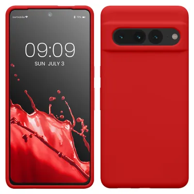 Produktbild von kwmobile Handyhülle für Google Pixel 7 Pro Hülle, für Pixel 7 Pro Case - Hülle Silikon - kabelloses Laden - Klassisch Rot