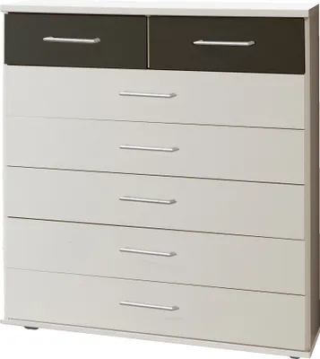 Produktbild von Kommode >Click< (B/H/T: 90x106x40 cm) in Weiß - 90x106x40cm (BxHxT)