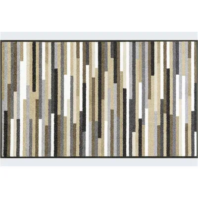Produktbild von wash+dry Mikado Stripes Nature, Dekorative Fußmatte, Drinnen, Rechteckig, Mehrfarbig, Muster, 750 mm