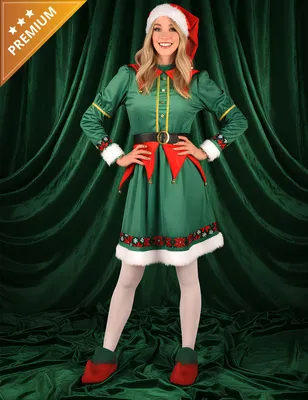 Produktbild von Weihnachtself Damen Kostüm Deluxe - L