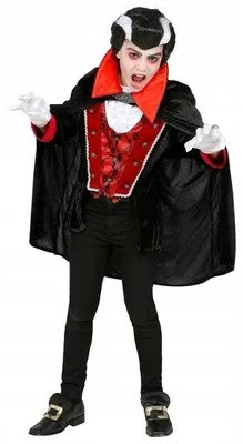 Produktbild von "VIKTORIANISCHER VAMPIR" (Oberteilmit Weste, Jabot, Umhang) - Größe: 140 cm / 8-10 Years