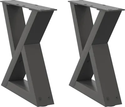 Immagine prodotto di Gambe per tavolino 2 pz Antracite 40x(30-31,3) cm Acciaio