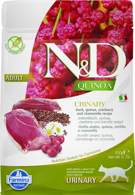Productafbeelding van N&D Quinoa Kattenvoer Urinary Eend & Cranberry, 300g