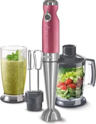 Image de Mixeur Plongeant Sencor SHB 5604RD-EUE3, 1200 W, Technologie TITANIUM QuadBlade, 20 Vitesses, Gobelet 800 ml + Hachoir 250 ml