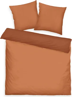 Produktbild von Tom Tailor Wendebettwäsche Orange Dunkelorange 1x 220 cm x 200 cm + 2x 80 x 80 cm