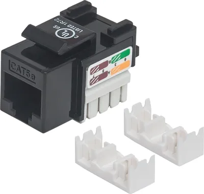 Obrázok produktu pre Intellinet 210416, Plochý, Čierna, RJ-45, Samica, 22/26, Cat5e
