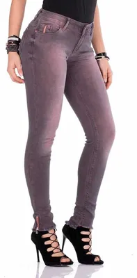 Immagine prodotto di WD355: Jeans da donna comode, con effetto consumato