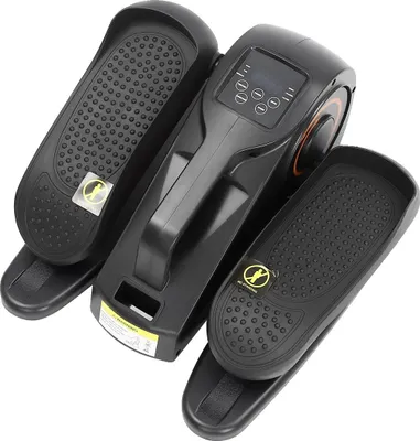 Image de Elliptique compact à poser, avec écran tactile, design noir