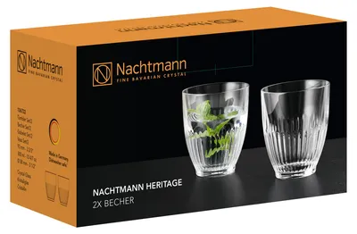 Immagine prodotto di Nachtmann Heritage Becher, 2er Set, Wasserglas, Trinkglas, Kristallglas, 300 ml, 106722